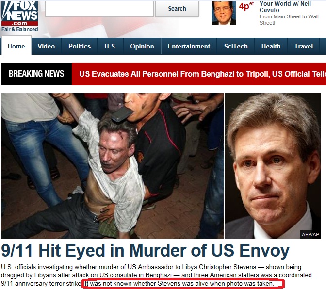 Ambassador murdered in Libya by hundreds of terrorists